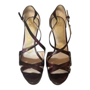 Joan & David Brown Crisscross Heels